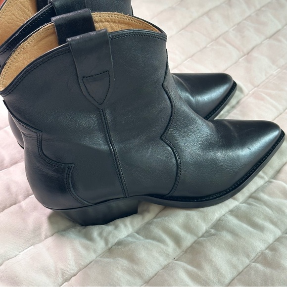 Isabel Marant Black Slip on Dewina Ankle Boots. Size US 7. Western Style. - Picture 3 of 15